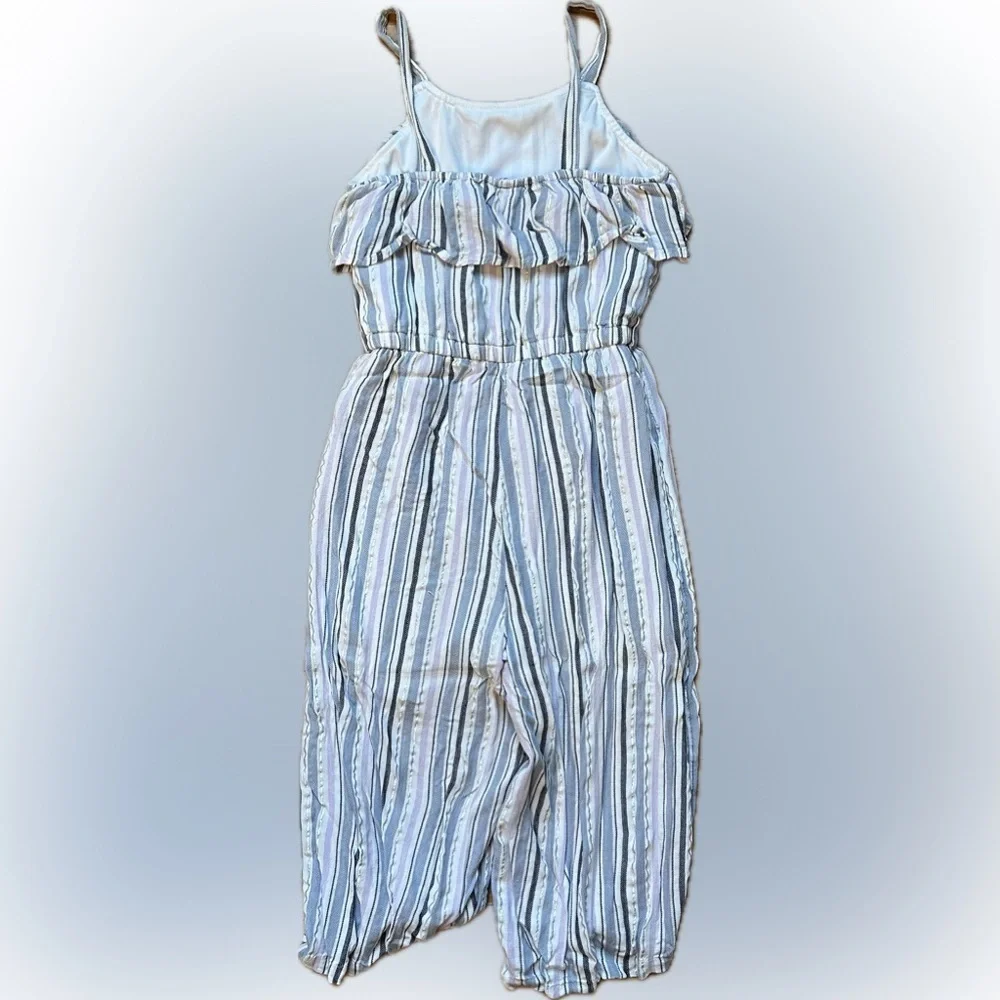 Justice Striped Pastel Sleeveless Spring Summer Romper Jumpsuit Sz Girls M (10)